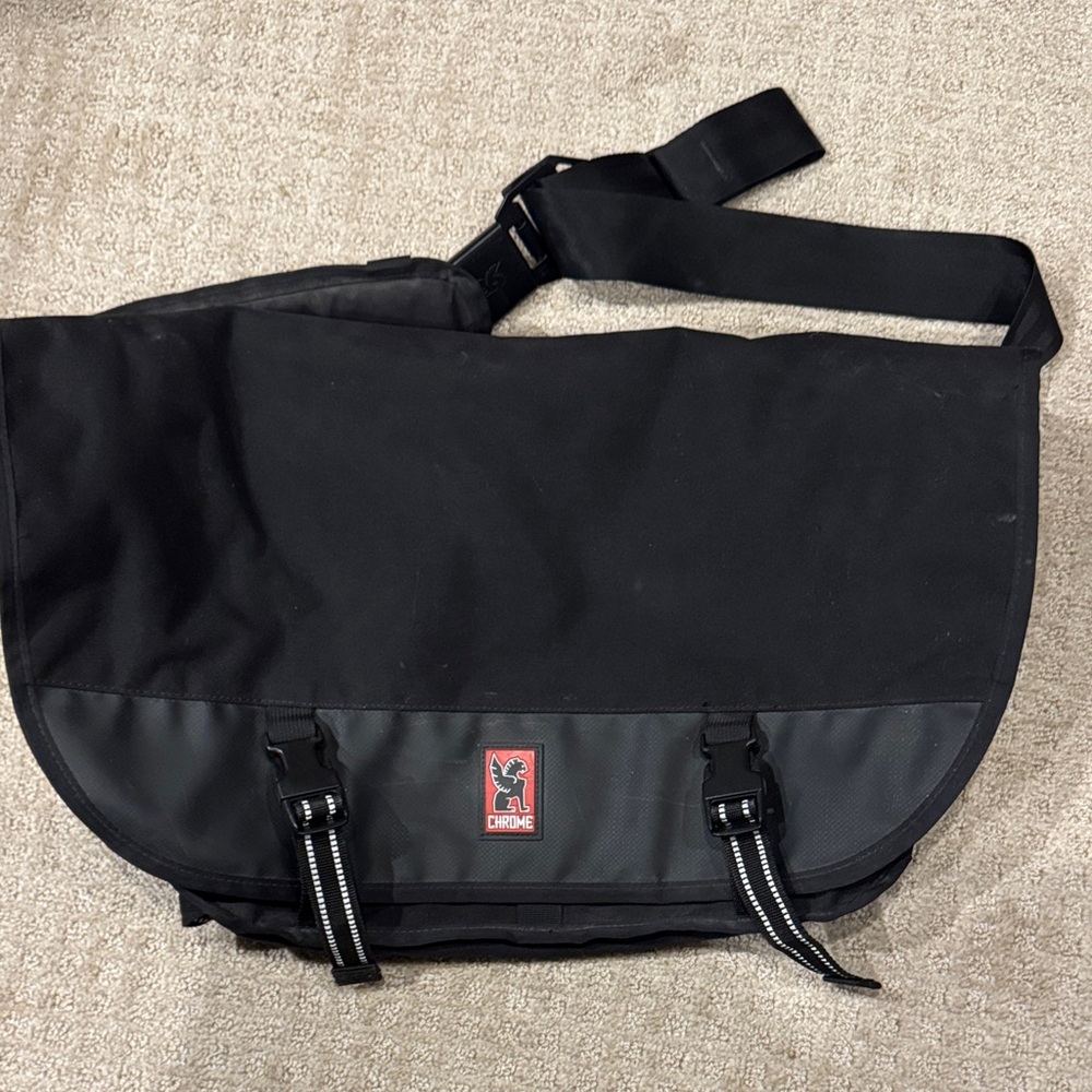 Black Chrome Messenger Bag